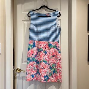 Lilly Pulitzer Julianna Dress Size L Lucky Chin